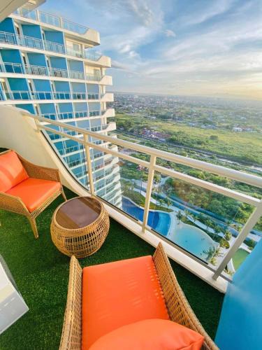 San Fernando Apartment | 1BR-MonteCarloBliss by The Bali Corner at Azure North, 25th Floor, Full view of Beach Resort Amenities
