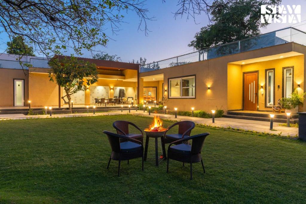 Faridabad Villa | StayVista at Palash Van Luxury 3BR Private Pool Villa in New Delhi with Bonfire, Wi-Fi