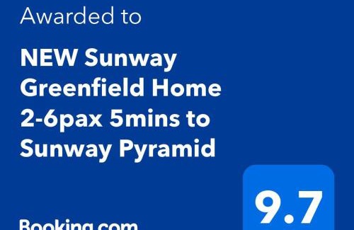 Bandar Sunway Apartment | NEW Sunway Greenfield Home 2-6pax 5mins to Sunway Pyramid