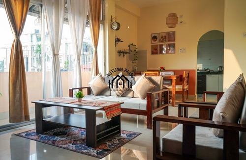Sualkuchi Apartment | Autumn Bliss: Cozy 2-Bedroom Apartment in Guwahati with WiFi & AC Comforts