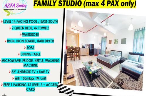 Bandar Baru Bangi Apartment | AZFA Suites at De Centrum Putrajaya Bangi FREE wifi