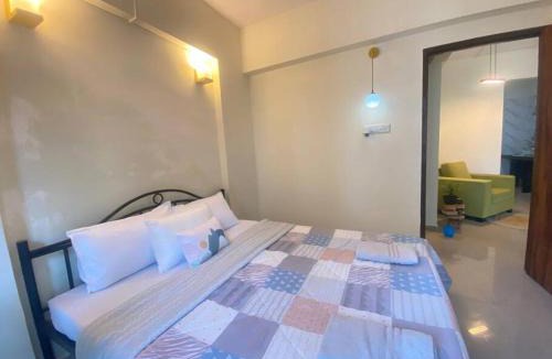 Navi Mumbai Apartment | Classy bohemian Blue Door Home near Atal Setu Ulwe