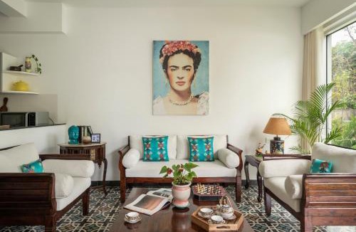 Assagao Apartment | El Rocio Estate 2bhk in Assagao with Common pool, Free Parking,8 min away from Vagator