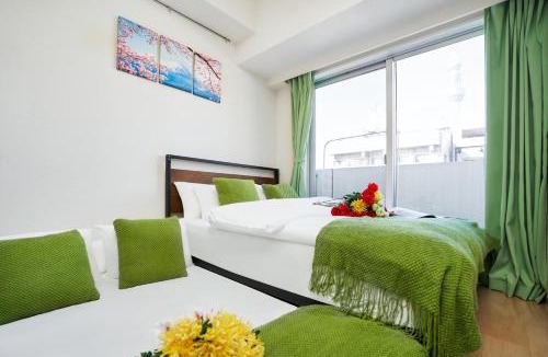 Sumida Apartment | jr錦糸町北口走路约5分钟 靠近浅草和晴空塔房源在8楼有电梯交通方便有阳台靠近浅草天空树