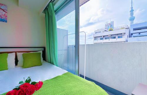 Sumida Apartment | jr錦糸町北口走路约5分钟 靠近浅草和晴空塔房源在8楼有电梯交通方便有阳台靠近浅草天空树