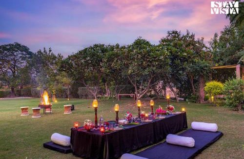 Village Hokra House | StayVista at Poetry by Rawai 4BHK Pet Friendly Villa with Private Pool in Pushkar