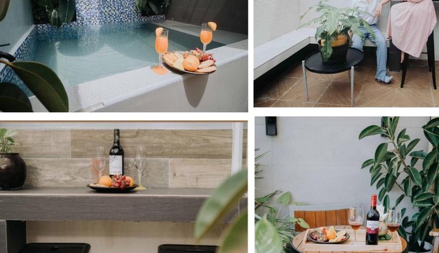 Balai ni AA with small pool, outdoor bar and dining
