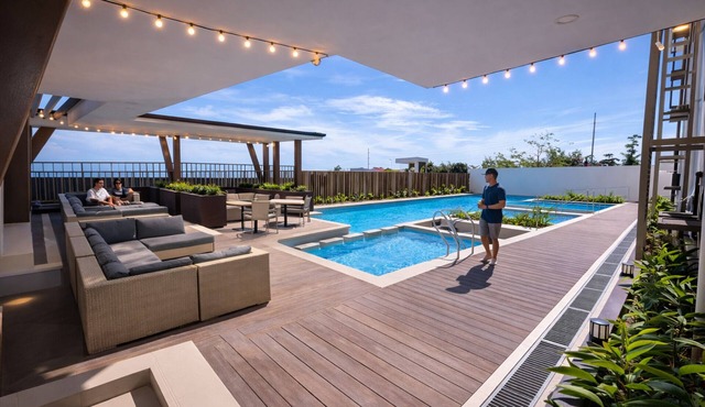 New Ocean 1BR near Mactan Airport/Pool & Rooftop Terrace