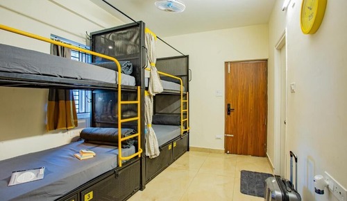 Bed in 4 Bed Female Dormitory with Balcony